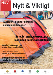 Förstasida för Nytt & Viktigt nr 1 2016